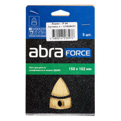 Лист шлифовальный Abraforce 150х102 мм P60 на липучку бумажная основа (5 шт.) - фото 3