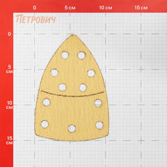Лист шлифовальный Abraforce 150х102 мм P60 на липучку бумажная основа (5 шт.) - фото 2
