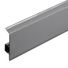 Изображение товара Плинтус ПВХ напольный Salag NG62 62 мм алюминий 2200 мм с кабель-каналом