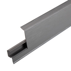 Плинтус ПВХ напольный Salag NG62 62 мм алюминий 2200 мм с кабель-каналом - фото 4