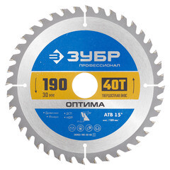 Изображение товара Диск пильный по дереву Зубр 190х30х1,6 мм 40 зубьев (36903-190-30-40_z01)