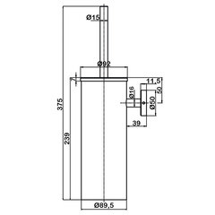 Ершик для унитаза Swedbe Select подвесной металл золото (9808GO) - фото 2