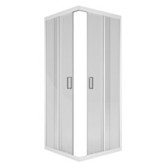 Душевой уголок Метакам Universal белый 89х89х185 см квадрат стекло прозрачное 4 мм (KSP_011749) - фото 1