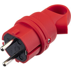 Изображение товара Вилка штепсельная Düwi с заземлением IP44 угловая красная