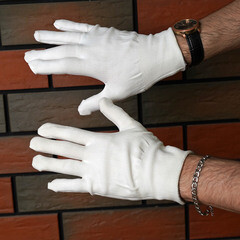 Перчатки нейлоновые белые 9-11 (L-XXL) - фото 8