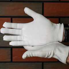 Перчатки нейлоновые белые 9-11 (L-XXL) - фото 6