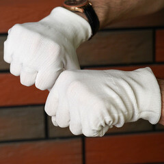Перчатки нейлоновые белые 9-11 (L-XXL) - фото 4