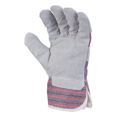 Перчатки спилковые комбинированные утепленные серые 10 (XL) - фото 7