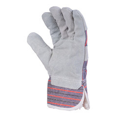 Перчатки спилковые комбинированные утепленные серые 10 (XL) - фото 6