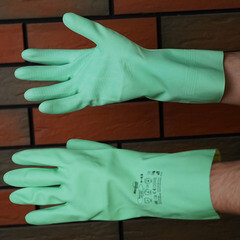 Перчатки латексные кислотоустойчивые 9 (XL) (CG-945) - фото 8