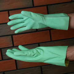 Перчатки латексные кислотоустойчивые 9 (XL) (CG-945) - фото 7