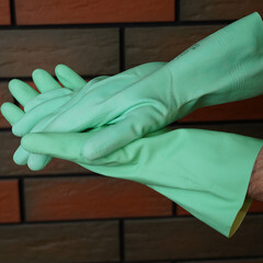 Перчатки латексные кислотоустойчивые 9 (XL) (CG-945) - фото 6