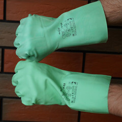 Перчатки латексные кислотоустойчивые 9 (XL) (CG-945) - фото 5