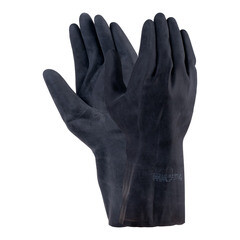 Перчатки резиновые кислотоустойчивые КЩС черные 10 (XL) (1320/1953) - фото 7