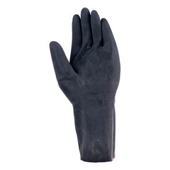 Перчатки резиновые кислотоустойчивые КЩС черные 10 (XL) (1320/1953) - фото 6