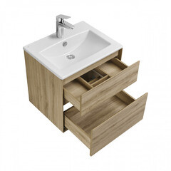 Тумба под раковину Aquaton Либерти 60 см подвесная дуб эльвезия (1A279401LYC70) - фото 1