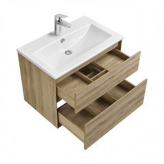 Тумба под раковину Aquaton Либерти 75 см подвесная дуб эльвезия (1A279501LYC70) - фото 5