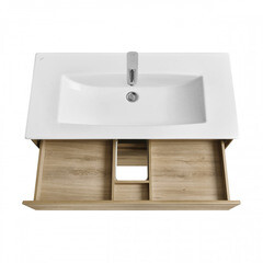 Тумба под раковину Aquaton Либерти 100 см подвесная дуб эльвезия (1A279601LYC70) - фото 5