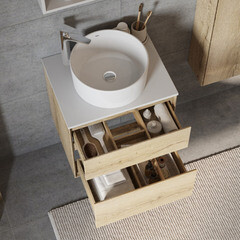 Столешница под раковину 60х46,5х1,6 см белая Aquaton Либерти (1A280903LY010) - фото 3