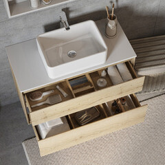 Столешница под раковину 100х46,5х1,6 см белая Aquaton Либерти (1A281103LY010) - фото 3