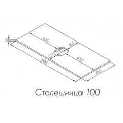 Столешница под раковину 100х46,5х1,6 см белая Aquaton Либерти (1A281103LY010) - фото 2
