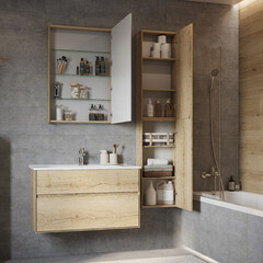 Шкаф Aquaton Либерти 40 см подвесной дуб эльвезия - фото 6