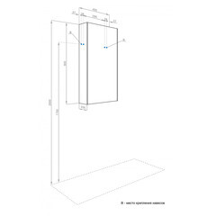 Шкаф Aquaton Либерти 40 см подвесной дуб эльвезия - фото 3
