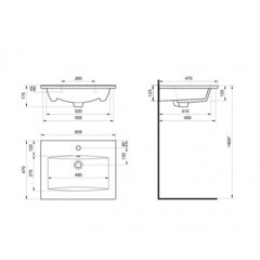 Раковина для тумбы Santek Элина 60 см (1WH501606) - фото 2