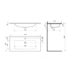 Раковина для тумбы Santek Элина 100 см (1WH501627) - фото 2