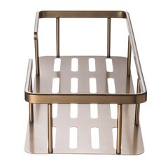 Полка для ванной Swedbe Select 400х128х76 мм металл золото (9817GO) - фото 2