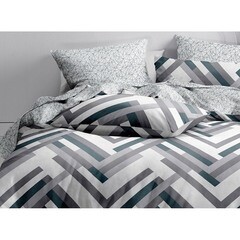Комплект постельного белья 1,5-спальный бязь Trendi серый с простыней 150х215 см - фото 2
