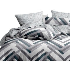 Комплект постельного белья 1,5-спальный бязь Trendi серый с простыней 150х215 см - фото 1