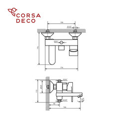 Душевая система Corsa Deco CX с верхним душем с лейкой с изливом черная (SSFCX330QB) - фото 18