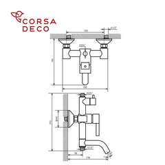 Душевая система Corsa Deco AX с верхним душем с лейкой с изливом хром (SSFAX250S) - фото 23