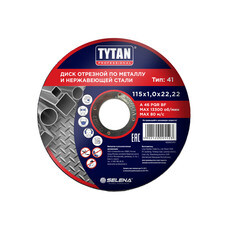 Круг отрезной по металлу Tytan Professional 115х22,2х1 мм (15523)