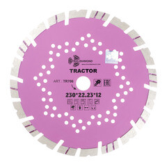 Диск алмазный по армированному бетону Trio-Diamond Tractor 230х22,2х2,5 мм турбосегментный сухой рез (TR706) - фото 1