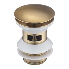 Донный клапан Swedbe клик-клак 1 1/4 с переливом золото (0005GO) - фото 3