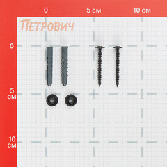 Полка для ванной Металаксон Drop угловая трехъярусная 200х200х660 мм металл черная (4895-3/ЧМПУТВ-3) - фото 2