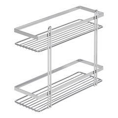 Полка для ванной Lider Drop двухъярусная 330х110х340 мм металл хром (4261) - фото 3