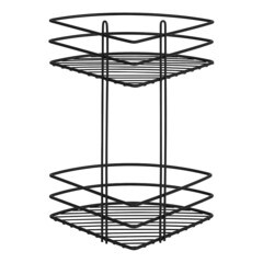 Полка для ванной Металаксон Drop угловая двухъярусная 200х200х380 мм металл черная (4894-2/ЧМПУОВ-2) - фото 3