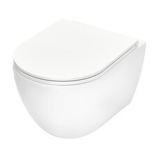 Унитаз подвесной Tece Spring R безободковый с сиденьем дюропласт микролифт смыв торнадо (9700998P/9700998)