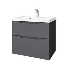 Изображение товара Комплект тумба с раковиной Raval Wector 70 см подвесная антрацит (Wct.01.70/P/A/MD)