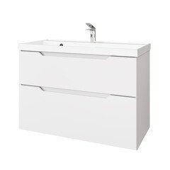 Изображение товара Комплект тумба с раковиной Raval Wector 90 см подвесная белая (Wct.01.90/P/W/MD)