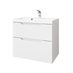 Изображение товара Комплект тумба с раковиной Raval Wector 70 см подвесная белая (Wct.01.70/P/W/MD)