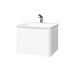 Комплект тумба с раковиной Raval Welto 60 см подвесная белая (Wel.01.60/P/W/RL) - фото 1