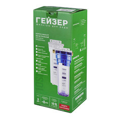 Корпус фильтра Гейзер для холодной воды пластик 10SL 3/4 НР(ш) х 3/4 НР(ш) белый - фото 2