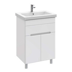 Комплект тумба с раковиной Sanstar Модена 50 см напольная белая (222.1-1.4.1.К/222.1-1.4.1СККОМ) - фото 1