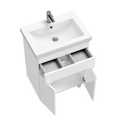 Комплект тумба с раковиной Sanstar Модена 50 см напольная белая (222.1-1.4.1.К/222.1-1.4.1СККОМ) - фото 5