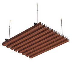 Рейка кубообразный дизайн 30х40 мм 3 м cherry wood - фото 3