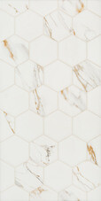 Плитка облицовочная Alma Ceramica Dublin белая геометрия 500x249x8,5 мм (11 шт.=1,37 кв.м)